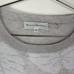 White + Warren Linen Blend Leaf Print Short Sleeve Sweater Size XS Photo 3