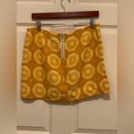 J.Crew  Yellow and White Silk Blend Mini Skirt.  Size-6 Photo 1