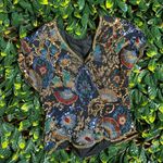 Vintage Black Paisley Beaded Shortsleeve Shirt Size M Size M Photo 4