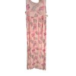 A Glow Maternity Maxi Dress Sleeveless Pink Palm Print Casual Size L NWT Size L Photo 1