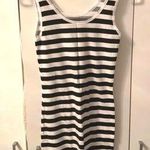 Black & White Striped Long Tank Top Size XS Photo 0