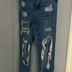 Refuge Blue Boyfriend Distressed Jeans Photo 0