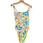 Roxy Retro Revo Reversible One Piece Open Back Tropical Swimsuit Size XL NEW Photo 2