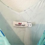 Vineyard Vines  Palm Leaf Scarf Print Maxi Dress Silk Blue Size 12 Photo 1