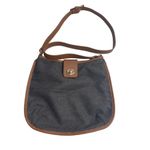 Talbots ‎ Women’s Crossbody Size 11.5X10.5 Gray & Brown Photo 2