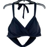 White House | Black Market NEW WHBM  Bikini Top Black Halter Underwire Size XL Photo 0