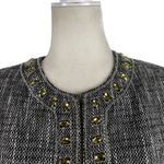 Chico's Embellished Gem Duster Jacket Tweed Dressy Long Cardigan Size Small Photo 1