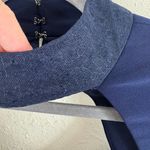 Marina Navy Blue Lace Collar Cutout Center Ruched Bodycon Midi Dress Size 10 Photo 8