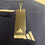 Adidas Womens Shirt M Blue Aeroready Atlanta Crew Neck Short Sleeve Activewear Photo 7