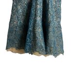 nha khanh On Cloud Nine Teal Blue Lace Tulle Cap Sleeve V Photo 9