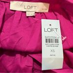 Loft Midi dress hot vibrant pink short puff sleeves V-neck Open back cutout XSP Photo 7