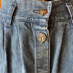 Cherokee Vintage Denim Button Up Skirt 100% cotton Blue Jeans Photo 3