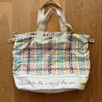 Pastel Plaid Travel Tote Pink Photo 0