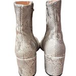 Urban Outfitters  Thelma Ankle Bootie Block Heel Snakeskin Print Gray Size US 8 Photo 2