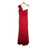 Mac Duggal One Shoulder Trumpet Formal Evening Maxi Dress Gown Red Photo 3