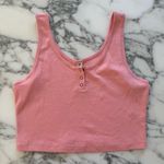 BP NWOT . Cropped Three Button Tank Coral Pink Size X Large Photo 1