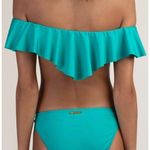 Trina Turk  Jade Ruffle Flutter Getaway Off the Shoulder Bandeau Bikini  8 = M‎ Photo 3