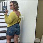 Loft New  Lemongrass Tie V-Back Sweater Small Women’s Yellow / Green Reversible Photo 7