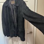 st. john's bay Vintage  Black Genuine Suede Women's Jacket Size Large Photo 3