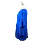 TIERED LAYER BABYDOLL DRESS BRIGHT BLUE TUNIC RAYON WOMEN'S SIZE SMALL Photo 1