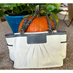 Coach  White Gray Gallery‎ Leather Tote Bag One Size Photo 1