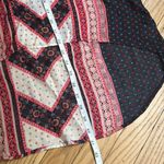 Free People  black red PEACEMAKER tribal tunic asymmetrical hi-lo dress XS boho Photo 5