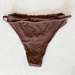 ANDIE Swim The Riviera High Waisted Bikini Bottom Belted Espresso Brown Size M Photo 2