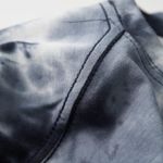 Mens Hip Hop Tie-Dyed Hipster Curve Hem T Shirt Photo 2