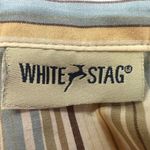 White Stag Retro Striped Button Down Shirt 60s 70s Womens M Cottage Boho Floral Photo 4