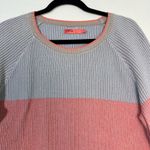 prAna Branagan Pink & Blue Color-Block Striped Cre Sweater Organic Cotton Medium Photo 5