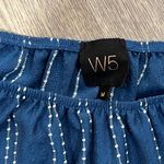 W5  Blue Striped Short Sleeve Top Women’s Size Medium Photo 1