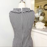 Talbots  Gingham Ruffled Sheath Dress Black and White Check Print 2 XS Photo 5