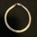 ITALY VINTAGE 925 STERLING SILVER FLAT CHAIN BRACELET Photo 0