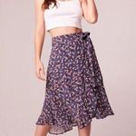 Band of Gypsies Womens Linaelle Purple Floral Wrap Skirt Photo 0