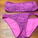 Xhilaration  Pink and Black Bikini Set Photo 0