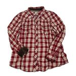 Old Navy  Red Plaid Western Shirt Pearl Snaps Soft Cotton Womens Plus Size XXL Photo 2