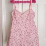 Unique Vintage Janie Bryant for Ossining Romper Pink White Stripe Floral Retro Photo 2