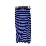 Kensie Blue White Striped Maxi Skirt Stretch Knit Pull-On Casual Women's XS Photo 2