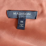 Madison Womens Medium Peach Polka Dot Wrap Dress With Belt V Photo 10