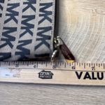 Michael Kors  MK Logo Canvas Wristlet Pouch Clutch Cosmetic Bag Gold Tone Photo 7