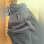 Babaton Aritzia Navy Satin Dress Pants Straight Leg Pleated Office Party Sz 8 Photo 4