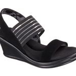 Skechers Rumblers Sci-Fi Black Wedge Sandals SZ:8 Photo 0