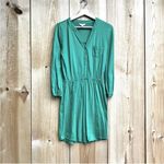 Lilly Pulitzer Green Beckett Drop Waist Long Sleeve Shirt Dress size M Photo 2