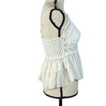 Free People  Intimately X-Small Adella Cami Top White Ruffle Crochet Lace Smocked Photo 4