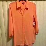 Vince Camuto NWT  Coral Tunic Button Front Hi Lo Hemline Blouse Shirt Dress Sz M Photo 0