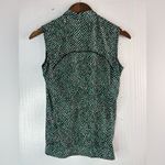 Monterey Club S Women's Golf Quarter Zip Sleeveless Green and Black Top Photo 2