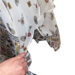 Urban Outfitters  Ecote cream Boho Western White Paisley Kimono Shawl Photo 13