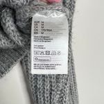 H&M Loose Knit Mockneck Cropped Long Sleeve Gray Sweater Size Medium Photo 5