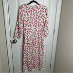 ZARA  pink floral square neck‎ slit midi dress size small blogger favorite Photo 8