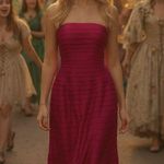 Tadashi Shoji Vtg 90s TADASHI Pink Tiered Strapless Gown Dress Maxi Fairycore Prom Formal 6 Photo 0